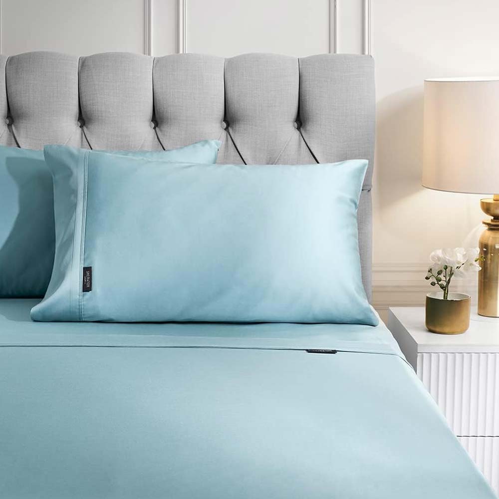Sheraton Bamboo Luxury Cotton Sheet Set (Queen, Sky Blue)